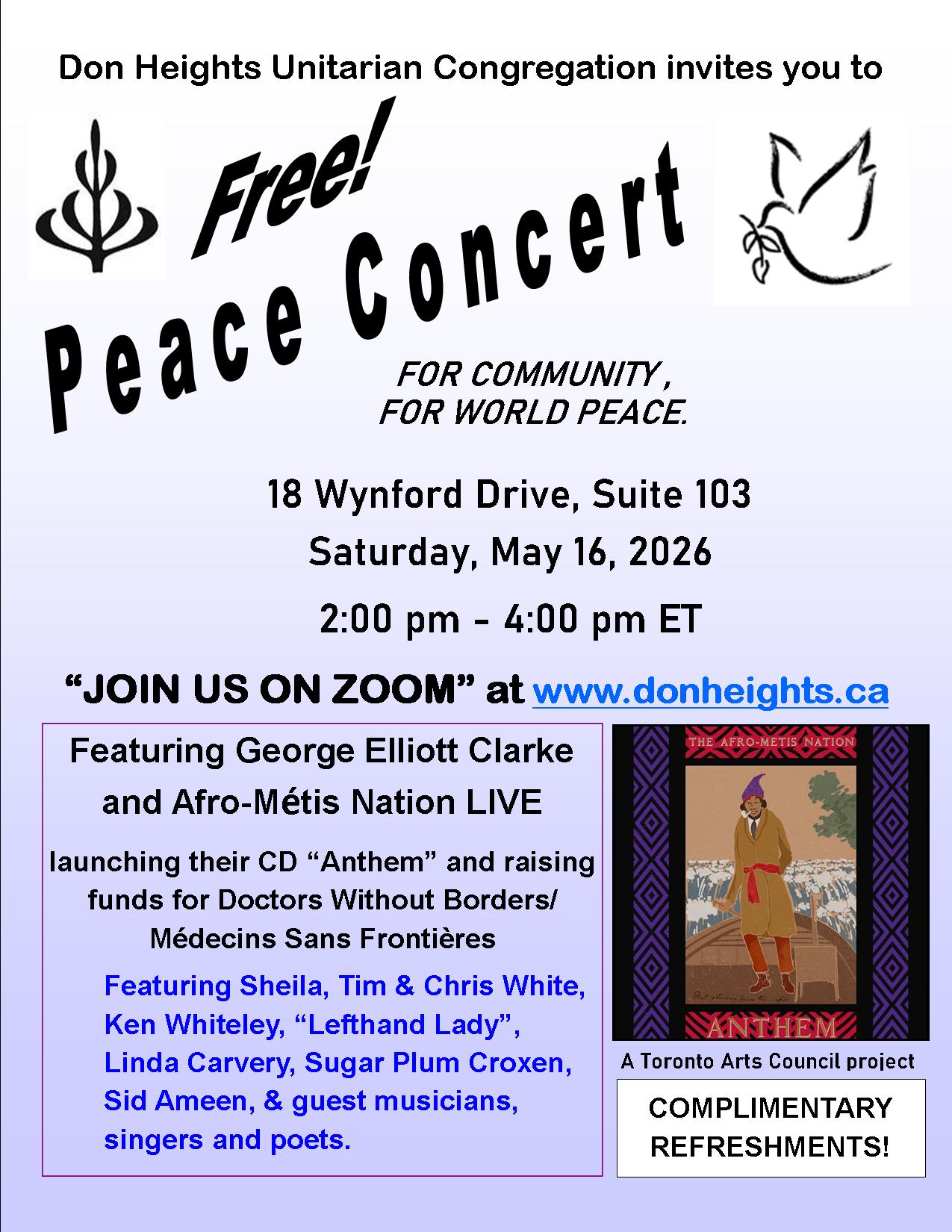 Peace Concert May 16, 2026